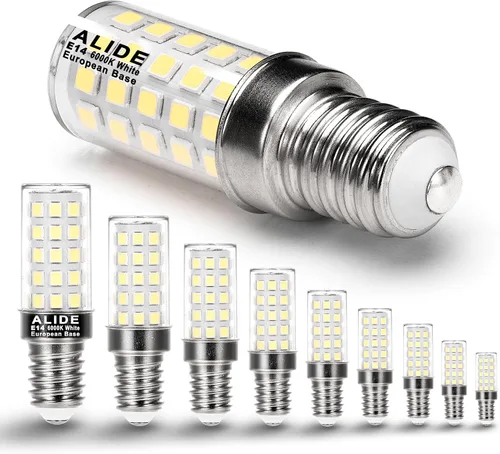 Vista 11 de ALIDE Bombilla LED de candelabro con base E14 de 220 V equivalente a 40 W, base europea E14, blanco natural 4000 K, bombillas AC100 a 265 V E14