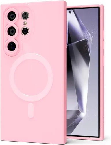 Vista 162 de Svanove Funda magnética de silicona para Samsung Galaxy S22, compatible con Magsafe, bonita funda para mujer, goma de gelatina brillante delgada
