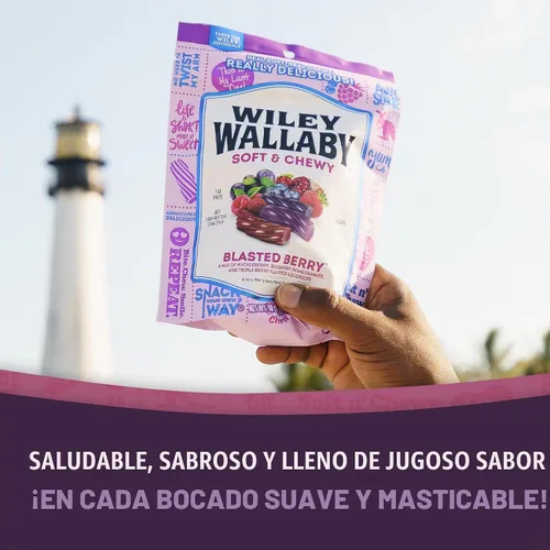 Vista 5 de Wiley Wallaby Caramelo de regaliz de bayas Blasted, suave y masticable, 10
