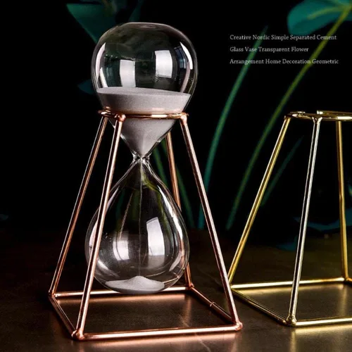 Vista 6 de Temporizador de arena, vidrio de hora, reloj de arena, temporizador de reloj de arena de metal, temporizadores de arena, reloj de arena de 30