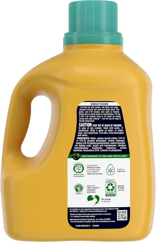 Vista 2 de ARM & HAMMER Detergente para ropa de piel sensible con fragancia hipoalergénica, detergente líquido para ropa con aroma fresco, botella de 144.5