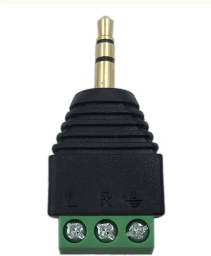 Vista 6 de CERRXIAN 0.138 in 3 polos audio estéreo vídeo macho a 3 tornillos hembra doble pista reemplazo auricular adaptador convertidor Balum sin soldadura
