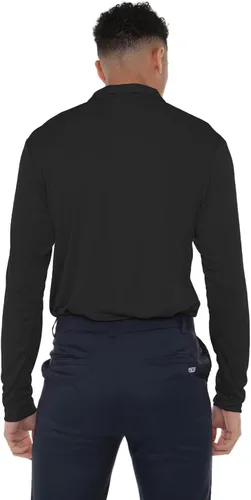 Vista 2 de Official NCAA Collegiate Men's Active Sport Quarter Zip Pullover, Left Chest Logo Black Collection