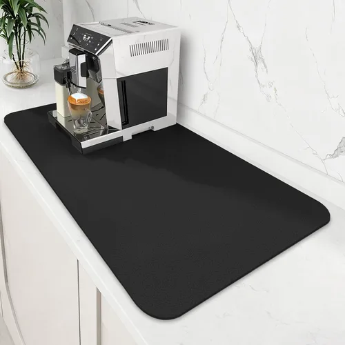 Vista 11 de Tapete de café súper absorbente para secar platos, tapete para barra de Caqui