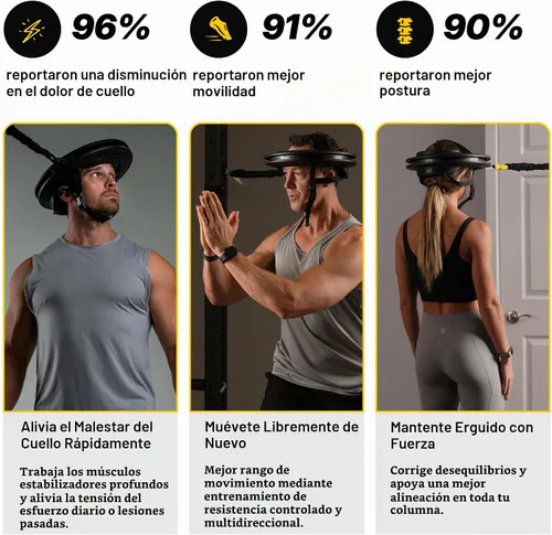 Vista 3 de Iron Neck - Advanced Neck Trainer, Strengthener, Exerciser, & Rehabilitation Device to Relieve Pain & Improve Posture - Workout & Strength Training