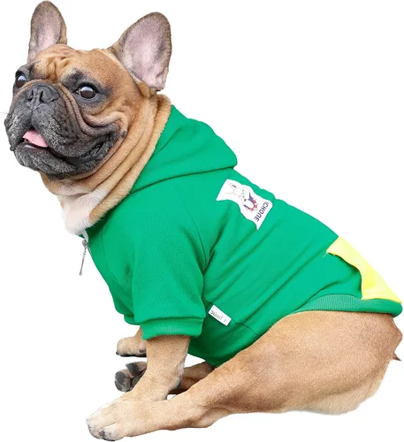 Vista 18 de iChoue - Disfraces para perros, I am a French Bulldog, suéteres divertidos, abrigos de invierno, sudaderas con capucha, Frenchie Pitbull Corgi, Pug