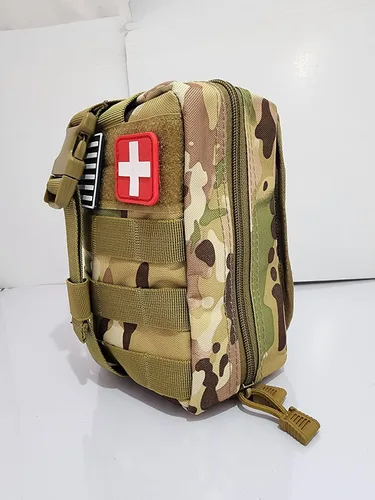 Vista 4 de Kit individual de primeros auxilios/trauma en bolsa modular para emergencia y preparación (2 kits, negro)