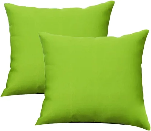 Vista 5 de Augld Paquete de 2 fundas de almohada para exteriores e interiores, impermeables, sólidas, color aguamarina, 18 x 18 pulgadas Aqua