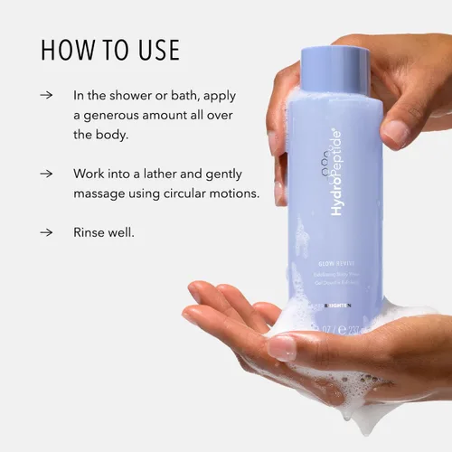 Vista 4 de HydroPeptide Glow Revive Exfoliating Peptide Body Wash, 8 onzas