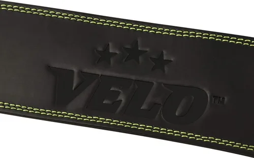 Vista 3 de VELO Cinturón de cuero de 4 pulgadas para levantamiento de pesas, correa de soporte de espalda para gimnasio, ejercicio físico para entrenamientos