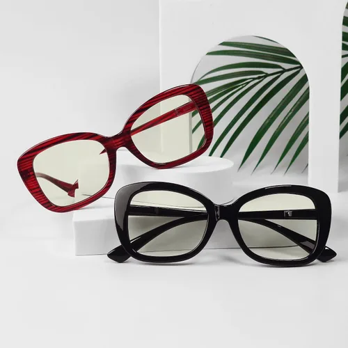 Vista 2 de Eyekepper Gafas de computadora para mujer, gafas de lectura de gran tamaño, bloqueo de luz azul, color negro