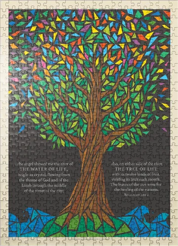 Vista 8 de MyPuzzle Árbol de la Vida, Póster Vintage – Rompecabezas de 100 piezas premium para adultos