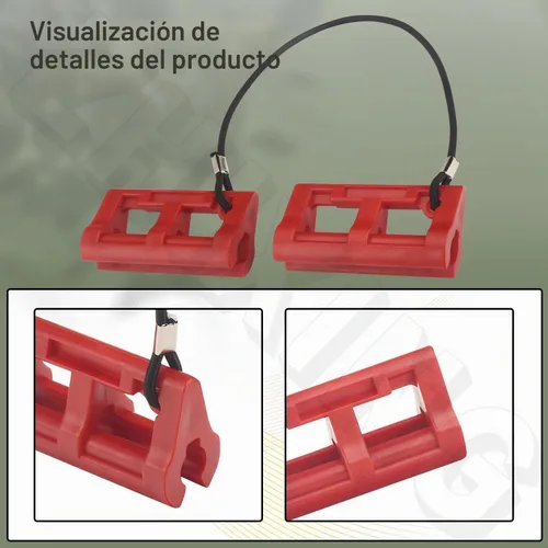 Vista 4 de Bloqueo de Dirección Hidráulica Fuera de Borda de 4" Steer Stop para Remolque/Transporte de Motor Fuera de Borda 1 Par Rojo