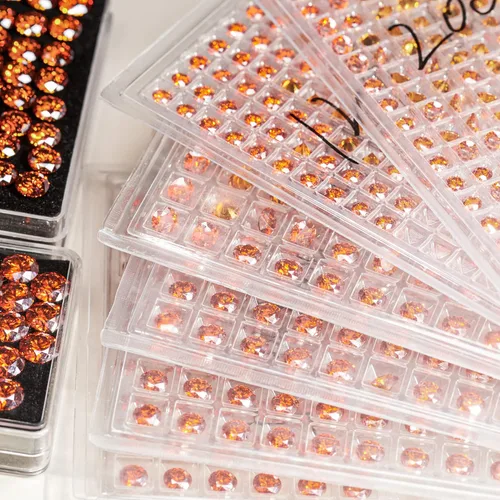 Vista 5 de GIGAJEWE 0.256 in 1.0ct VVS1 Moissanita de color naranja redondo excelente corte Moissanita piedras preciosas sueltas para la fabricación de joyas