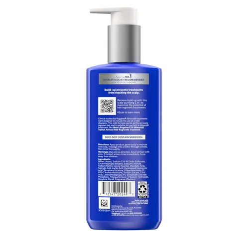 Vista 8 de Rogaine Champú y acondicionador 2 en 1 precrecimiento para hombres con complejo triple ácido, champú purificador del cuero cabelludo elimina