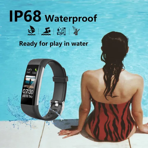 Vista 6 de Fitness Tracker with Heart Rate Monitor, Activity Tracker Pedometer with Calorie Counter, Sleep Monitor, Smart Watch with IP68 Waterproof Sports