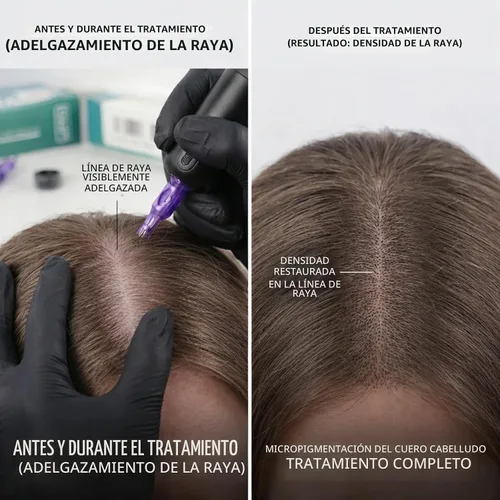 Vista 9 de Agujas de cartucho Mast SMP Max para micropigmentación del cuero cabelludo, forro redondo Bugpin, cartuchos de tatuaje de membrana de 0.01-0.01 in