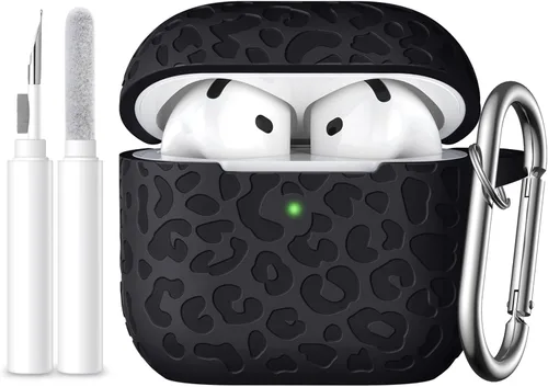 Vista 11 de Funda compatible con AirPods Pro 3 con grabado de leopardo APPro3-Negro