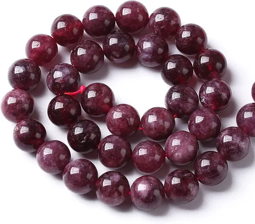 Vista 59 de 100 cuentas de piedra multicolor natural de 0.236 pulgadas (0.236 in), cuentas espaciadoras sueltas redondas para hacer pulseras, collares, aretes