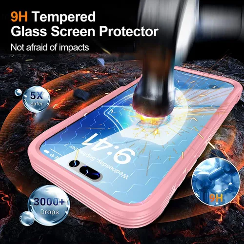 Vista 30 de TOPF&B Funda magnética para iPhone 16, compatible con MagSafe, cubierta completa de 360 grados, protector de pantalla de privacidad integrado