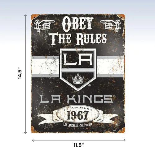 Vista 7 de Party Animal NHL Pittsburgh Penguins - Cartel de metal en relieve Heavy duty metal wall art for bedroom, office, or fan cave; weathered vintage