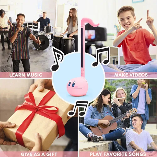 Vista 10 de Otamatone Kirby Rosa Estrella Héroe Instrumento Musical Electrónico Japonés Sintetizador de Música Portátil de Japón por Maywa Denki Studio, Premio