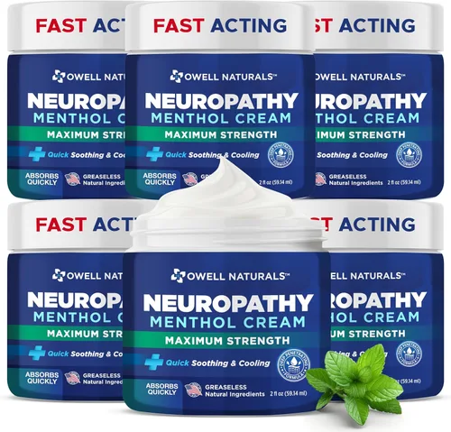 Vista 12 de Owell Naturals Crema de neuropatía extra fuerte – Enfriamiento de rápida absorción para piernas, pies y manos – Fórmula calmante avanzada con aloe