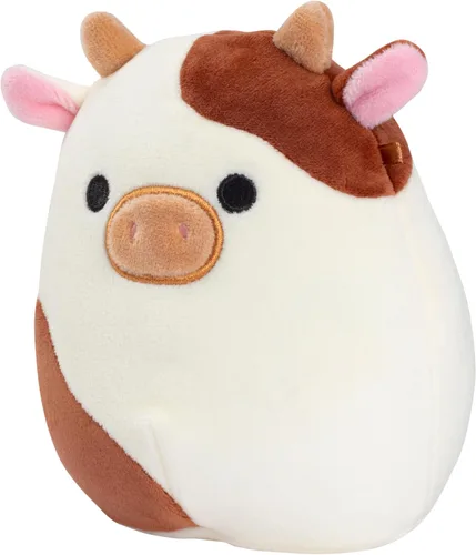 Vista 3 de Squishmallows Original de 5 Pulgadas Ronnie The Brown Cow - Peluche Pequeño Oficial de Jazwares - Juguete de Animal de Peluche Mini Coleccionable