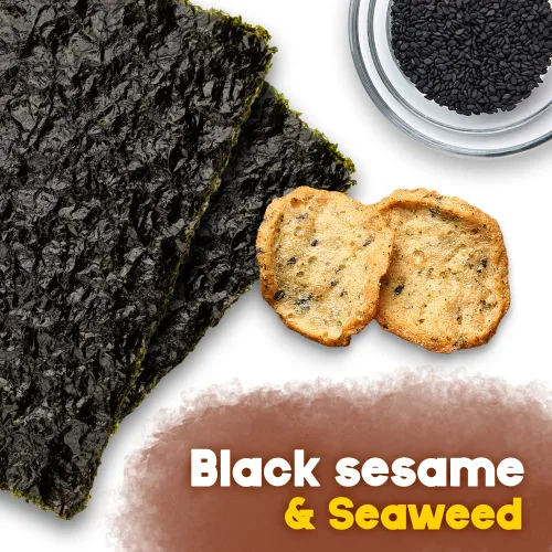 Vista 2 de [Officical MURGERBON] Bocadillo de pescado horneado con sabor a algas marinas (lavanda) y sésamo, 6.35 oz (180 g)