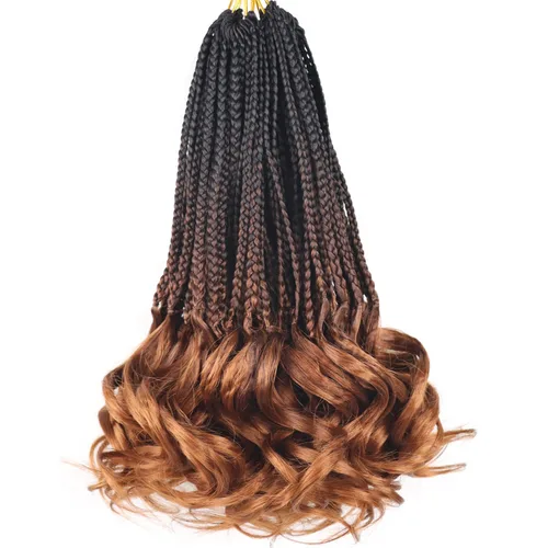 Vista 72 de Cabello para Trenzas Rizo Francés Color 1 Trenzas de Ganchillo Rizo Francés 10 Pulgadas Trenzas de Caja Cabello de Ganchillo para Mujeres y Niños