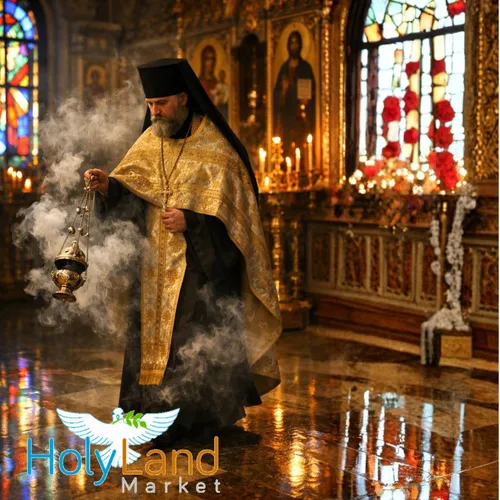 Vista 5 de Auténtico incienso de incienso de Tierra Santa – Aroma sagrado del Santo Sepulcro y las Iglesias de Natividad – Hecho a mano por monjes del Monte