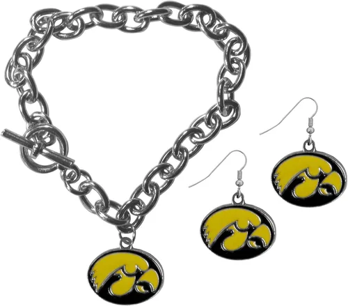 Vista 16 de Siskiyou Sports NCAA unisex-adult Chain Bracelet and Dangle Earring Set