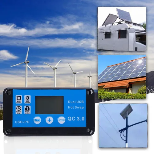 Vista 2 de Asixxsix Solar Panel Kit, 100W OBD Plug Solar Charge Controller Foldable Panel Energy Storage Flexible, Monocrystalline Kit for Outdoor RV Boat