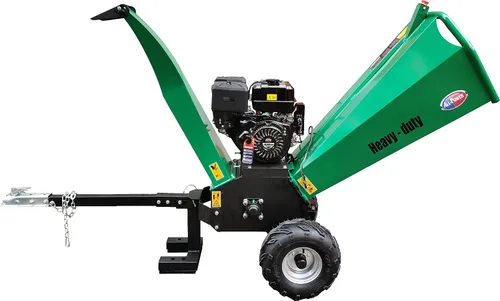Vista 7 de All Power America APWC420E Trituradora de madera 15HP JD Engine 420cc Trituradora a gas 2000 RPM cuchillas de doble filo 6 pulgadas de alimentación