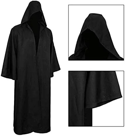 Vista 3 de Cos2be Capa de gorra con capucha de monje medieval, sacerdote