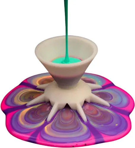 Vista 3 de Vasos partidos de silicona, taza dividida para verter pintura fluida, arte fluido, taza dividida de silicona, herramientas de pintura para verter