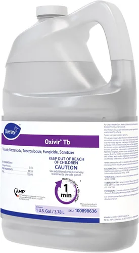 Vista 5 de Oxivir Diversey Tb Limpiador desinfectante, 1 gal, paquete de 4