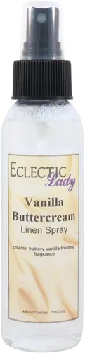 Spray de lino de crema de mantequilla de vainilla, 2 onzas – Eclectic Lady Sheet and Linen Spray – Sin colores artificiales, parabenos