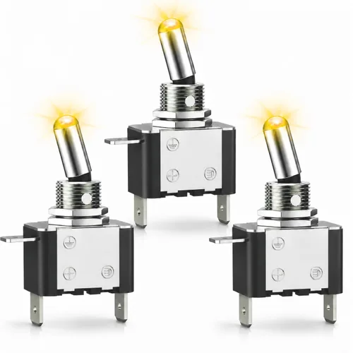 Vista 17 de Nilight Interruptor de Palanca de Polaridad Inversa de 4 Pines 2PCS Interruptores Basculantes Momentáneos de 12V 30A Encendido Apagado Encendido 2