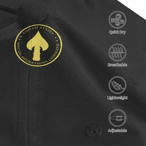 Vista 6 de United States Special Operations Command Insignia Gorra de béisbol para hombre y mujer, gorra de béisbol ajustable, informal, transpirable
