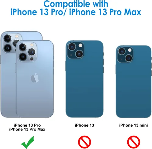 Vista 2 de JETech Protector de lente de cámara para iPhone 13 Pro Max de 6.7 pulgadas y iPhone 13 Pro de 6.1 pulgadas, vidrio templado 9H, transparente HD