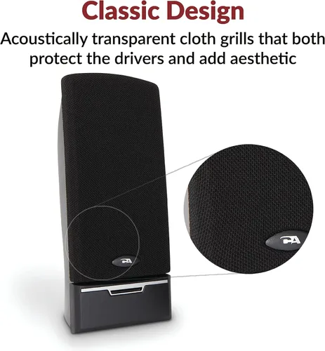 Vista 4 de Cyber Acoustics Altavoces de computadora CA-2014, sonido estéreo completo, controles convenientes, configuración fácil