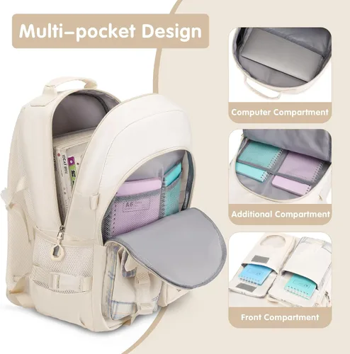 Vista 2 de Mochila para niñas Mochila escolar para niñas, niños, adolescentes, mujeres, mochilas casuales de viaje, mochila escolar para escuela primaria