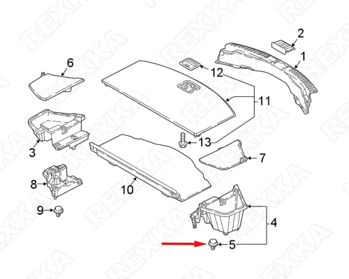 Vista 5 de Rexka 10pcs Mazda Trim Panel Clips Sujetador Remache GJ6R-68-ABX para Miata, RX-8, CX-9, 3, 5, 6, Speed6