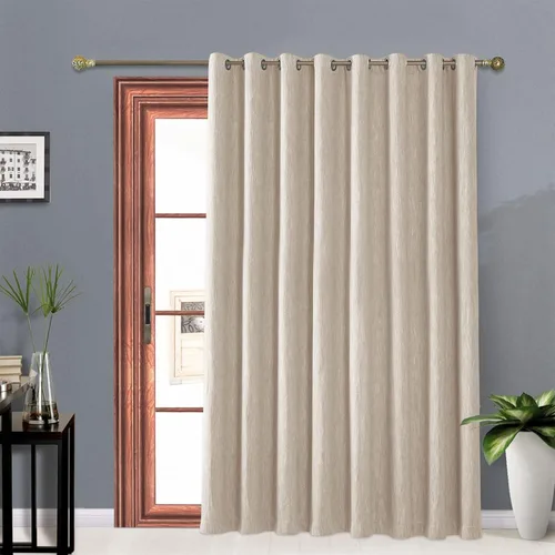 Vista 36 de Melodieux Elegantes cortinas opacas de algodón para oscurecer la habitación, para sala de estar, dormitorio, con aislamiento térmico, paneles