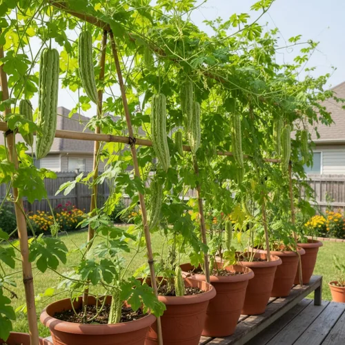 Vista 4 de 40 semillas de melón amargo para plantar: semillas de ampalaya y calabaza amarga, semillas de vegetales para jardín doméstico, contenedor o cultivo