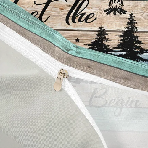 Vista 6 de Erosebridal Camper Bedding - Juego de ropa de cama de 2 piezas, estilo rústico de granja, juego de ropa de cama de campamento para adolescentes