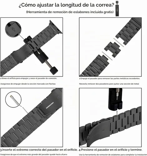 Vista 9 de Compatible con Apple Watch Banda y Estuche, Cadena de Metal de Acero Inoxidable con Cubierta de TPU, Correa de Pulsera de Eslabones