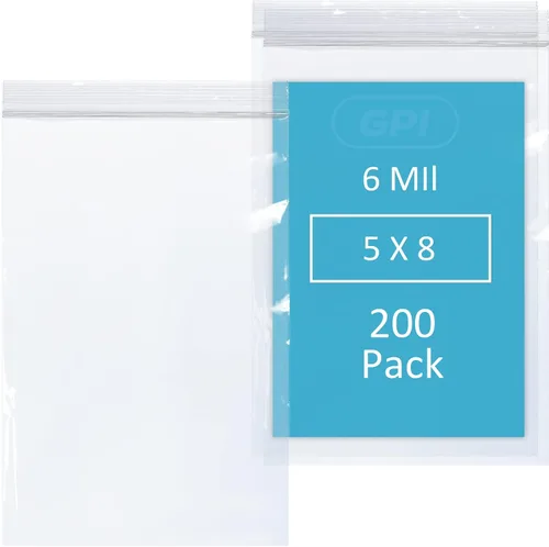 Vista 10 de GPI - 6 mil, extra resistente, bolsas de plástico transparentes con cremallera resellable de 2 x 5 pulgadas, resistentes a perforaciones, bolsas