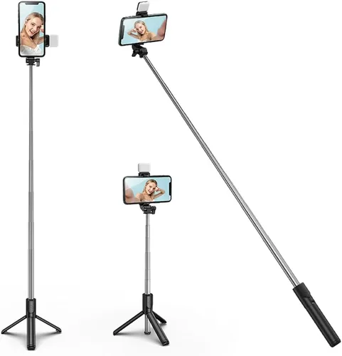 Vista 9 de Tianle Selfie Stick - Trípode extensible para teléfono celular de 30 pulgadas con control remoto inalámbrico y soporte para teléfono, compatible